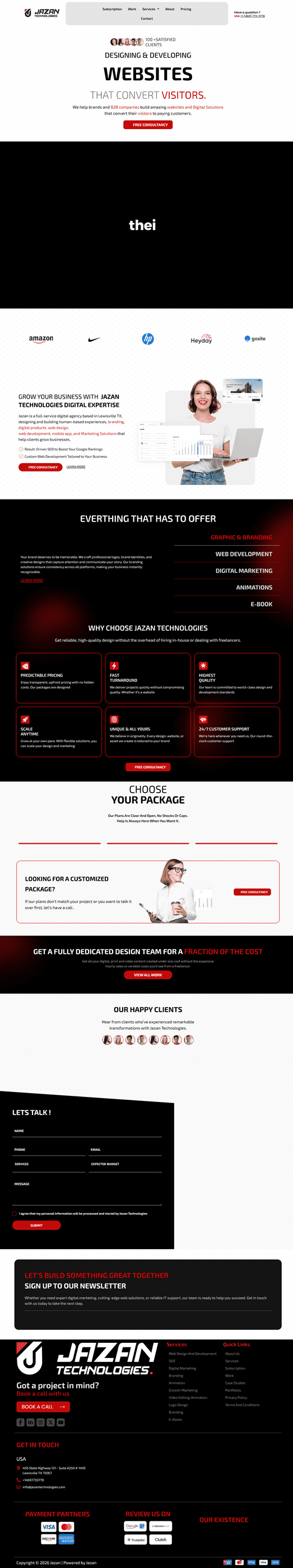 Jazan Technologies Digital Agency Website Development
